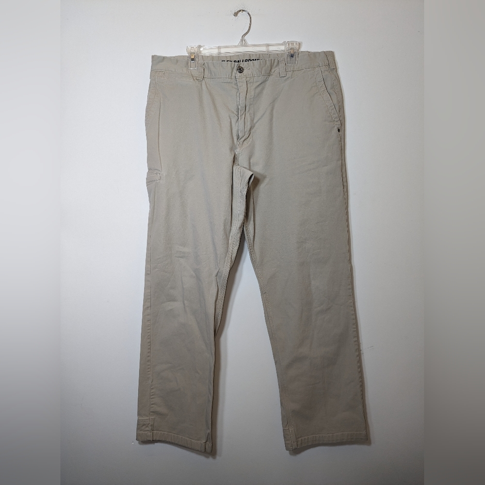 DULUTH TRADING Flex Ballroom Khakis Tan 5-Pocket Pants Men's 40x34 Inseam 32in - Picture 8 of 15